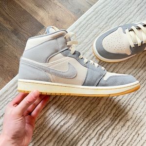 Jordan 1 Mid SE Coconut Milk Particle Grey DN4281-100 US MENS 10 CUSTOMIZED